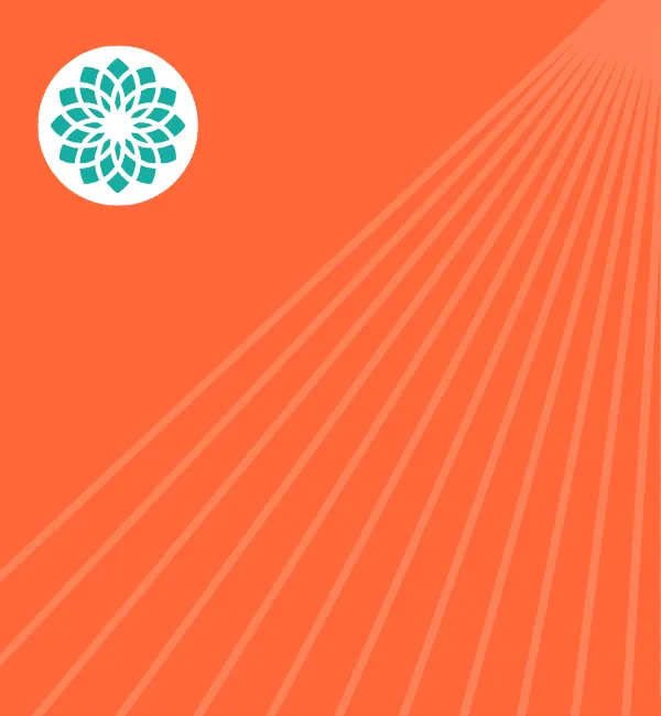 Kipos çiçek logosuyla turuncu Wellness Koçluğu tanıtım görseli